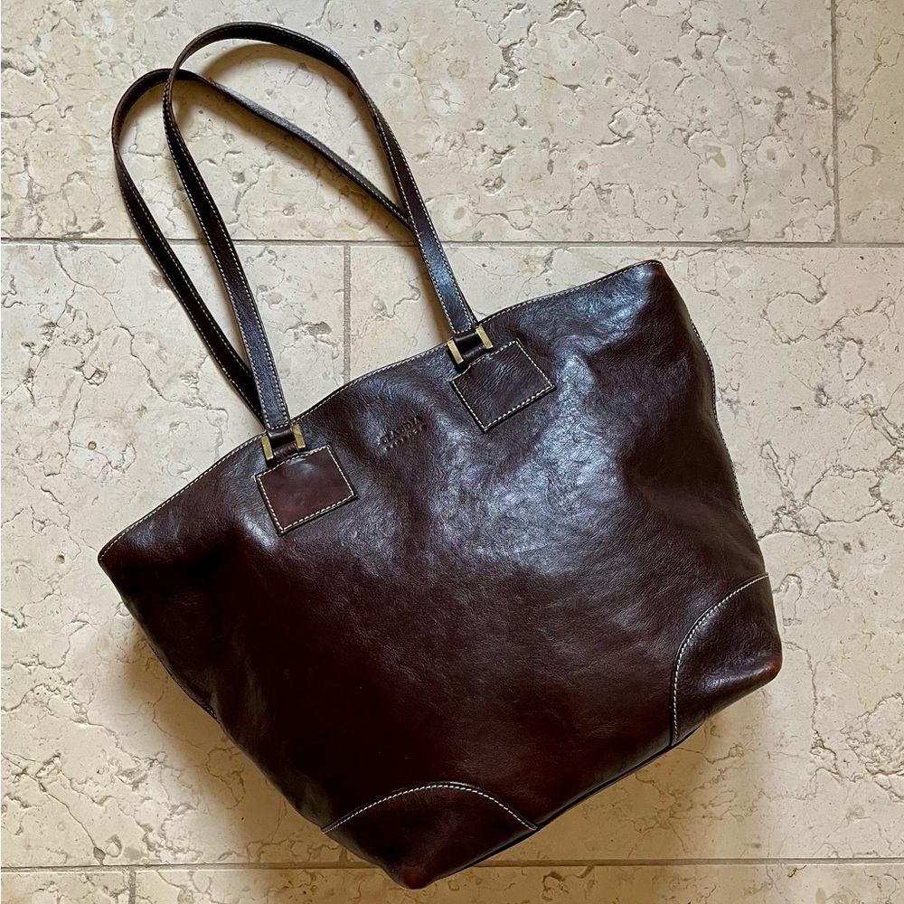 Claudia Firenze Handbag, Made in Italy, Brown